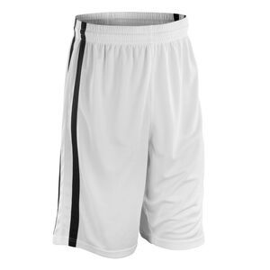 Spiro Mens Basketball Shorts / White/Black